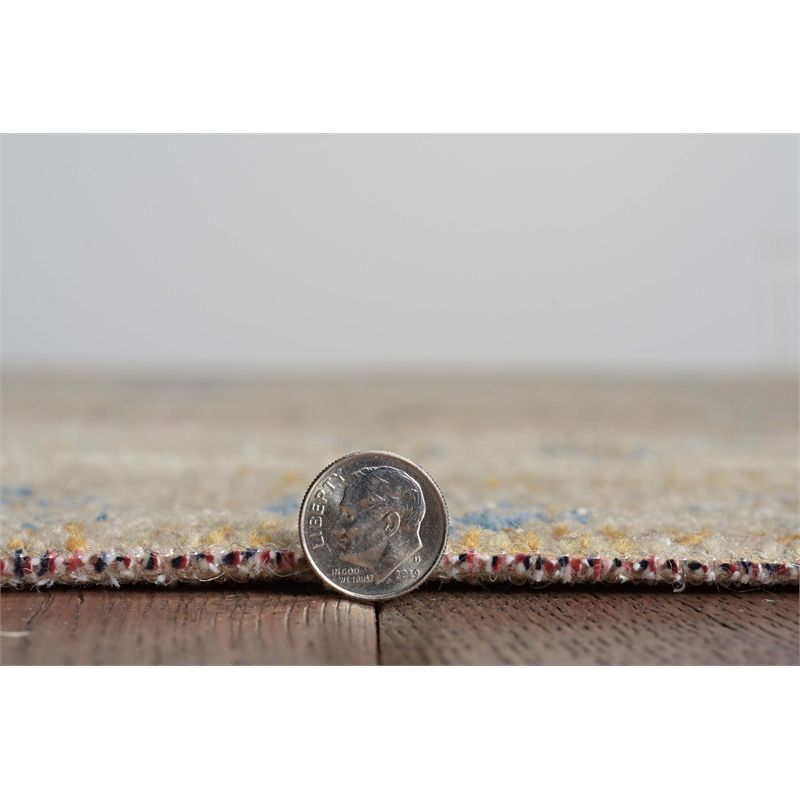 Linon Great Zero Leopold Polyester 3'x5' Accent Rug in Tan