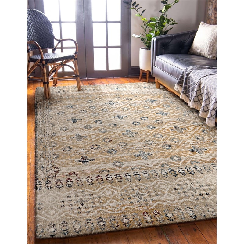 Linon Great Zero Leopold Polyester 5'x7'6