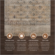 Linon Great Zero Leopold Polyester 8'x10' Area Rug in Tan