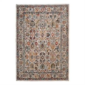 linon great zero laramie polyester 3'x5' accent rug in ivory