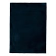 Linon Maven Faux Rabbit Polyester 3'x5' Accent Rug in Navy