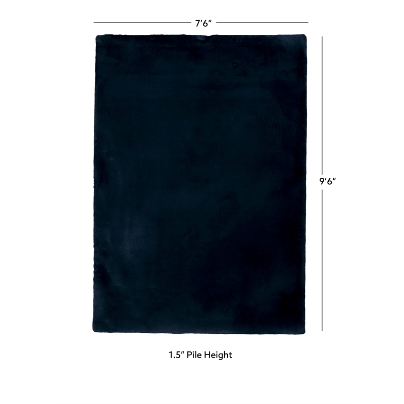 Linon Maven Faux Rabbit Polyester 7'6