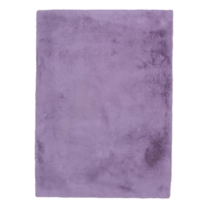 linon maven faux rabbit polyester 3'x5' accent rug in purple