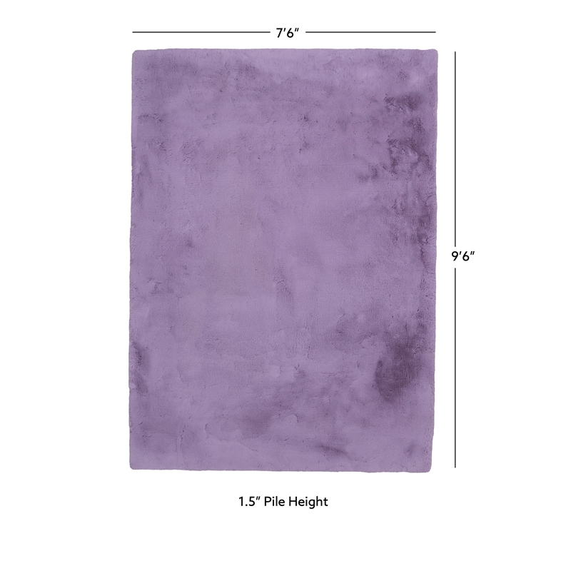 Linon Maven Faux Rabbit Polyester 7'6