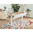 Linon Motif Printed Faux Rabbit Roboto Polyester 3'x5' Accent Rug in Ivory
