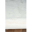 Linon Maven Faux Rabbit Polyester 5'x7' Area Rug in White