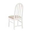 Linon Jerrie Set of 2 Beige Faux Leather Slat Back Dining Chairs in White Wood