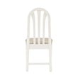 Linon Jerrie Set of 2 Beige Faux Leather Slat Back Dining Chairs in White Wood