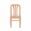 Linon Darlie Set of 2 Slat Back Dining Chairs Beige Padded Seat in Natural Wood