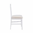 Linon Darlie Set of 2 Dining Chairs Grey Upholstered Seat in White Beechwood