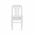 Linon Darlie Set of 2 Dining Chairs Grey Upholstered Seat in White Beechwood