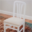 Linon Darlie Set of 2 Dining Chairs Grey Upholstered Seat in White Beechwood