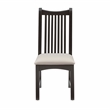 Linon Maldon Beechwood Chairs Set of 2 With Upholstered Seat in Black