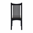 Linon Maldon Beechwood Chairs Set of 2 With Upholstered Seat in Black