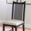 Linon Maldon Beechwood Chairs Set of 2 With Upholstered Seat in Black