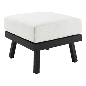 linon turner metal outdoor ottoman in natural