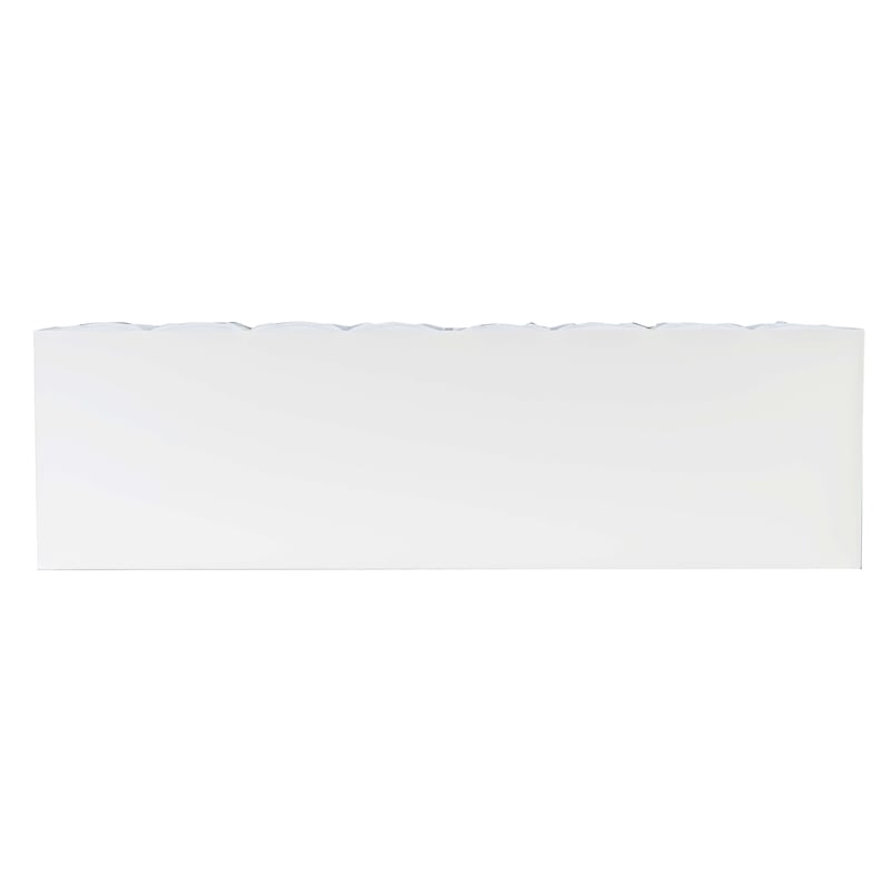 Linon Alick Wood Geo Texture Console Table Drawers Gold Hardware in Glossy White