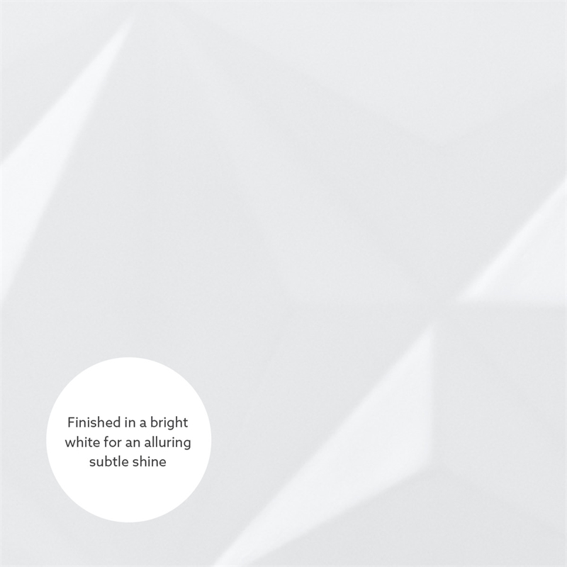 Linon Alick Wood Geo Texture Console Table Drawers Gold Hardware in Glossy White