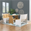 Linon Delk Solid Pine Wood Table in Honey
