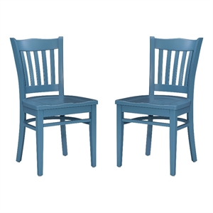 linon raelynn beechwood teal side chairs set of 2 in teal