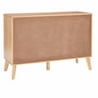 Linon Winnie 6 Drawer Dresser with Cane Front Panels in Natural Rubberwood