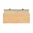 Linon Winnie 6 Drawer Dresser with Cane Front Panels in Natural Rubberwood