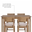 Linon Jordan Upholstered Five Piece Tavern Set in Rustic Gray Wash Wood