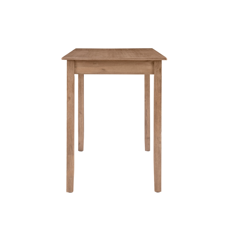 Linon Jordan Upholstered Five Piece Tavern Set in Rustic Gray Wash Wood