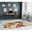 Linon Trio Marcie Polyester 5'x7' Area Rug in Cream & Beige