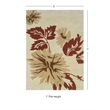 Linon Trio Marcie Polyester 5'x7' Area Rug in Cream & Beige