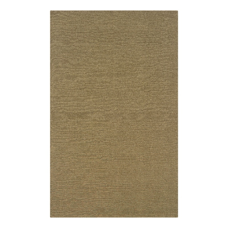 Linon Classic Stripe Wool 8'x11' Area Rug in Cedar Green