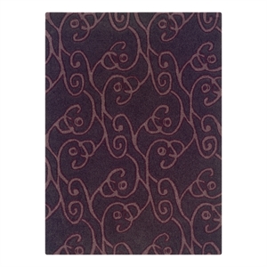 linon trio leona polyester 8'x10' area rug in chocolate & violet
