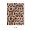 Linon Trio Fiona Polyester 5'x7' Area Rug in Cream & Purple
