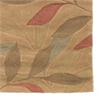 Linon Trio Leaves Polyester 8'x10' Area Rug in Beige & Multi