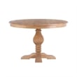 Linon Larson Pine Wood Round Pedestal Dining Table in Rustic Honey