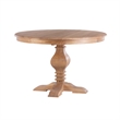 Linon Larson Pine Wood Round Pedestal Dining Table in Rustic Honey