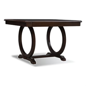 linon brigham wood gathering table in cherry