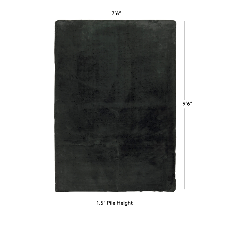 Linon Maven Faux Rabbit 7'6