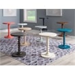 Linon Tara Round Spindle Side Table in Off White Painted Wood