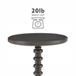 Linon Tara Round Spindle Side Table in Dark Grey Painted Wood