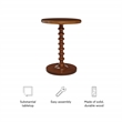 Linon Tara Round Spindle Side Table in Hazelnut Finished Rubberwood