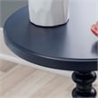 Linon Tara Round Spindle Side Table in Navy Blue Painted Wood