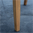 Linon Barlow Teak Outdoor Dining Chair with Arms Removable Cushion in Natural