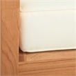 Linon Barlow Outdoor Solid Teak Arm Chair with UV Resistant Cushions in Natural