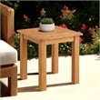 Linon Barlow Teak Outdoor Square Side Table 22