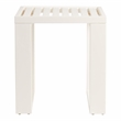 Linon Capers Outdoor Acacia Wood Side Table with Slatted Top in White