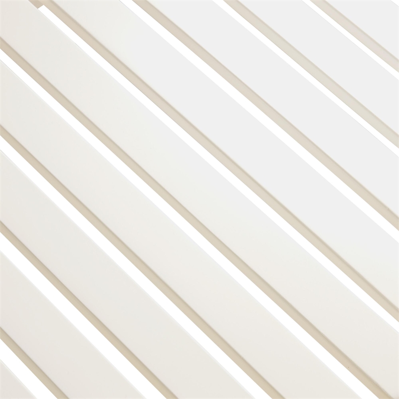 Linon Capers Outdoor Acacia Wood Side Table with Slatted Top in White