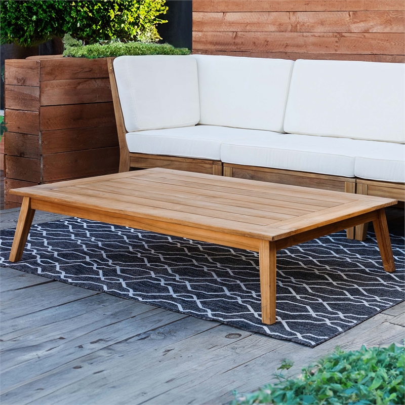 Linon Farrah Outdoor Teak Wood Coffee Table 12.4