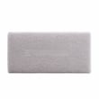 Linon Hawn Rectangle Storage Ottoman Natural Wood Trim in Soft Grey Sherpa