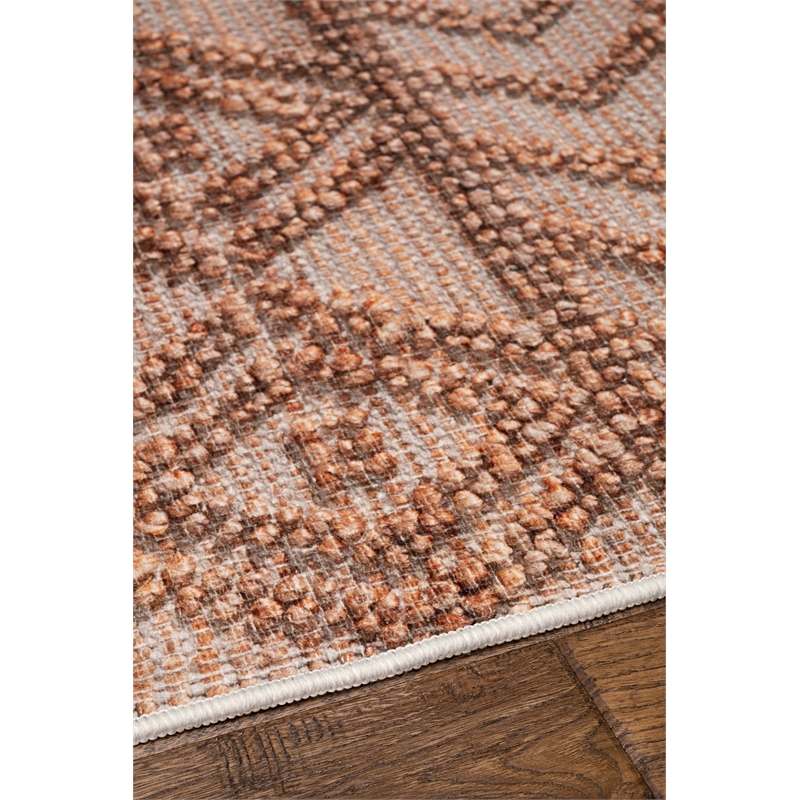 Linon Marion Lansing Polyester 2' x 3' Accent Rug in Cream